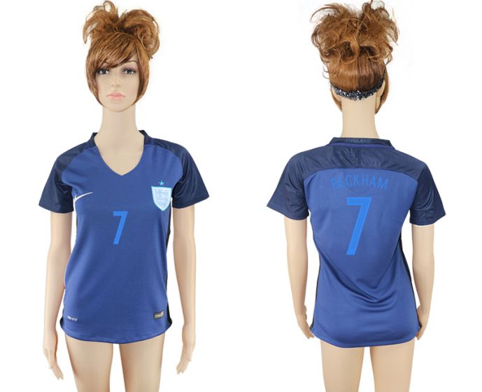 National 2017-2018 England away aaa verion women #7 soccer jersey->carolina panthers->NFL Jersey